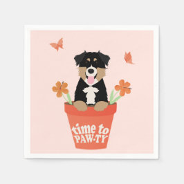 Servilleta De Papel Tiempo De Pintar Perro Pastor Australiano