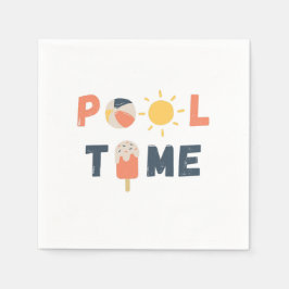 Servilleta De Papel tiempo de pool. Cuadros y suministros para Fiestas
