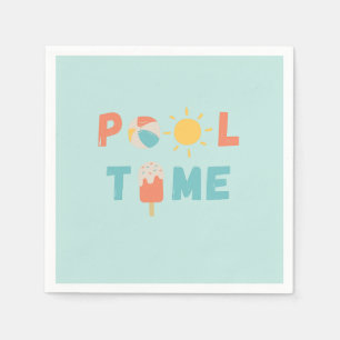 Servilleta De Papel tiempo de pool. Toallas y suministros para fiestas