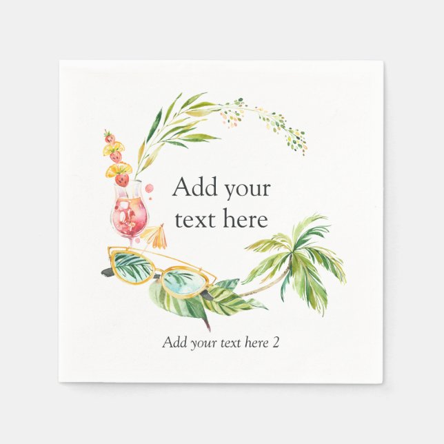 Servilleta De Papel Tiempo de verano (Anverso)