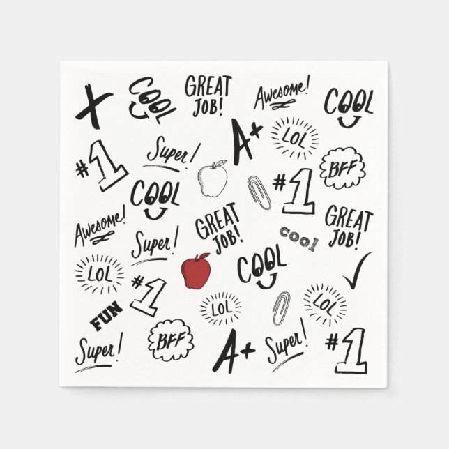 Servilleta De Papel Tiempo escolar (Anverso)