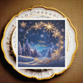 Servilleta De Papel Tiempo mágico de los Navidades - copos de nieve do
