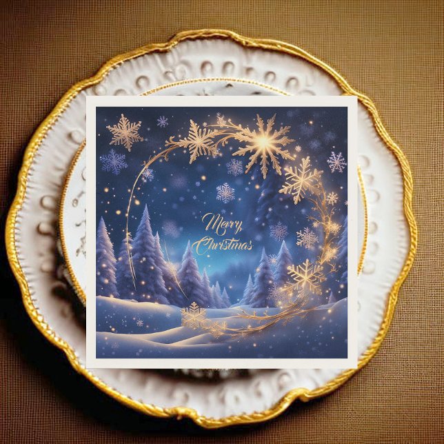 Servilleta De Papel Tiempo mágico de los Navidades - copos de nieve do (Subido por el creador)