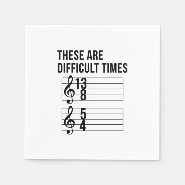 Servilleta De Papel Tiempos de profesores de música (Anverso)