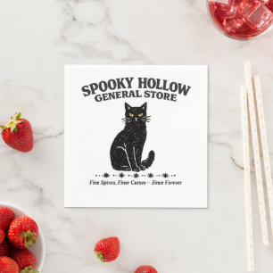 Servilleta De Papel Tienda de artículos generales Vintage Black Cat Sp