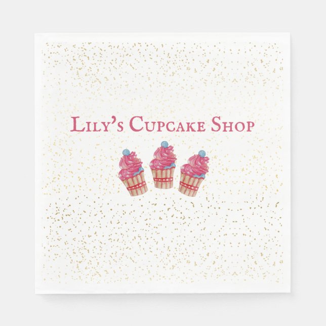 Servilleta De Papel Tienda de pasteles de personalizable (Anverso)