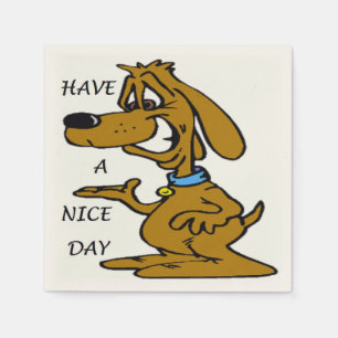 SERVILLETA DE PAPEL "TIENE UN DÍA AGRADABLE" PERRO DE PUPPY