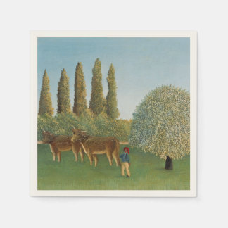 Servilleta De Papel Tierra de pradera (El Pastizal), Henri Rousseau, 1