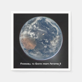 Servilleta De Papel Tierra desde Artemis II