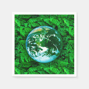 Servilleta De Papel Tierra verde - conciencia ecológica