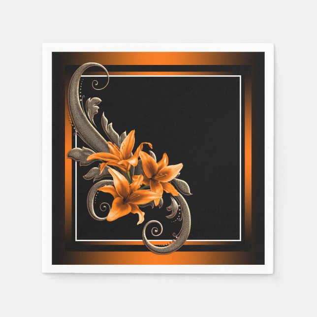 Servilleta De Papel Tiger Lily Boda (Anverso)