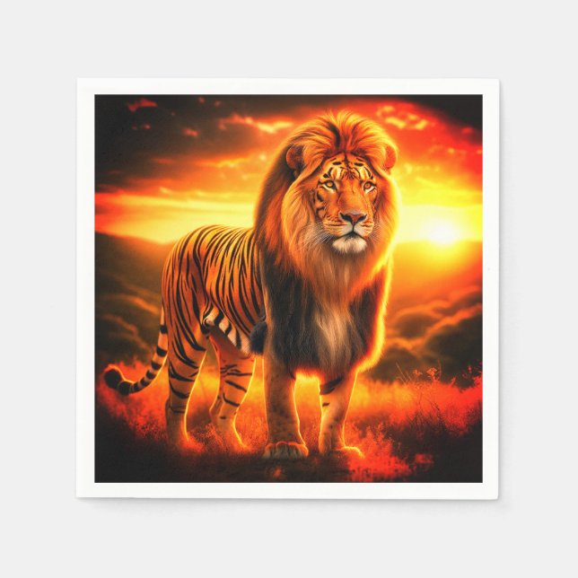 Servilleta De Papel Tiger Lion (Anverso)