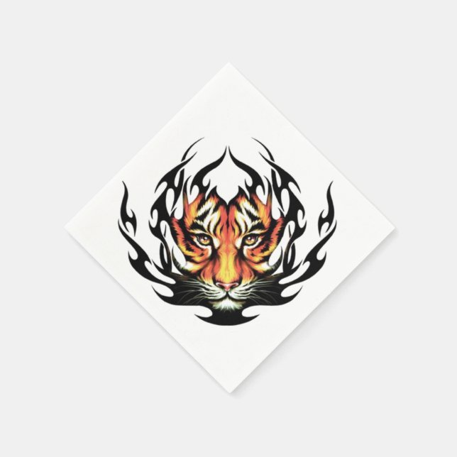 Servilleta De Papel Tiger Tattoo (Borde)