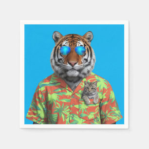 Servilleta De Papel Tiger y Tabby Napkin