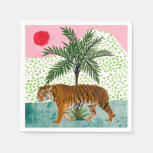 Servilleta De Papel Tigre al amanecer