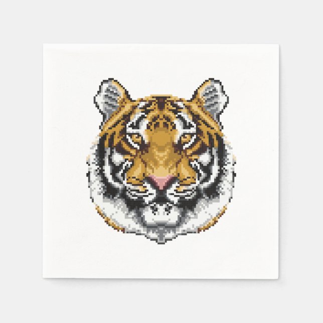 Servilleta De Papel Tigre de 8 bits (Anverso)