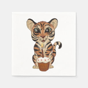 Servilleta De Papel Tigre de cumpleaños
