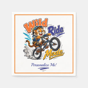 Servilleta De Papel Tigre de dibujos animados lindo bicicleta BMX niño