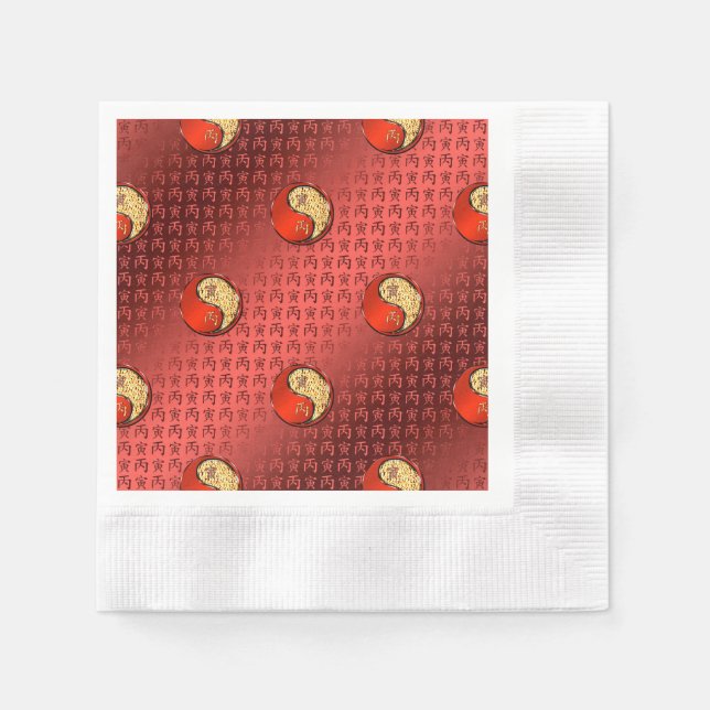 Servilleta De Papel Tigre de Fuego (Anverso)