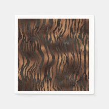 Tigre de impresión animal Bonito de Moda negra de