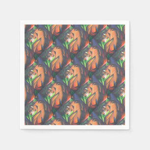 Servilleta De Papel Tigre En Estilo De Arte Geométrico Franz Marc