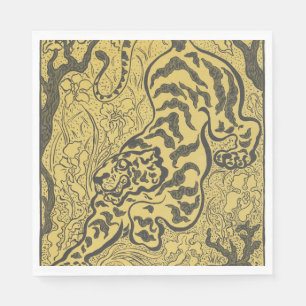 Servilleta De Papel Tigre en la selva (animal salvaje) (de Paul Ranson