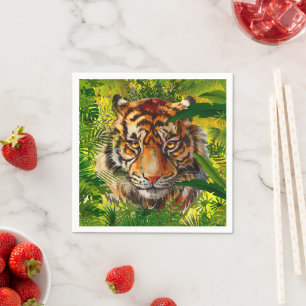 Servilleta De Papel Tigre Jungla Realista - Tigre