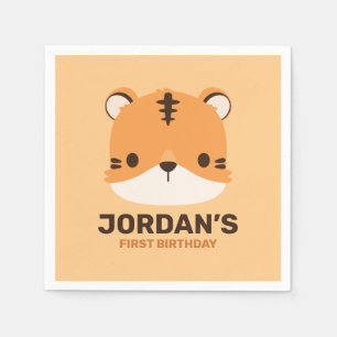 Servilleta De Papel Tigre lindo con nombre personalizado