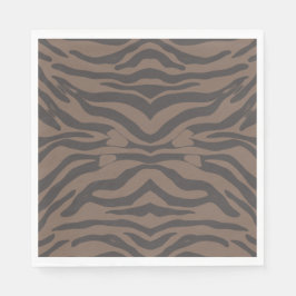 Servilleta De Papel Tigres marrones y negros