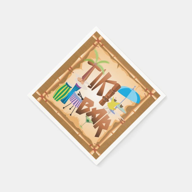 Servilleta De Papel Tiki Bar (Borde)