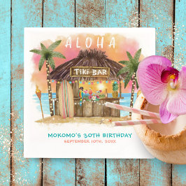 Servilleta De Papel Tiki Beach Bar Tropical Sea Cumpleaños