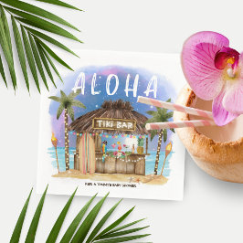 Servilleta De Papel Tiki Beach Bar Tropical Surf & Sea Baby Shower
