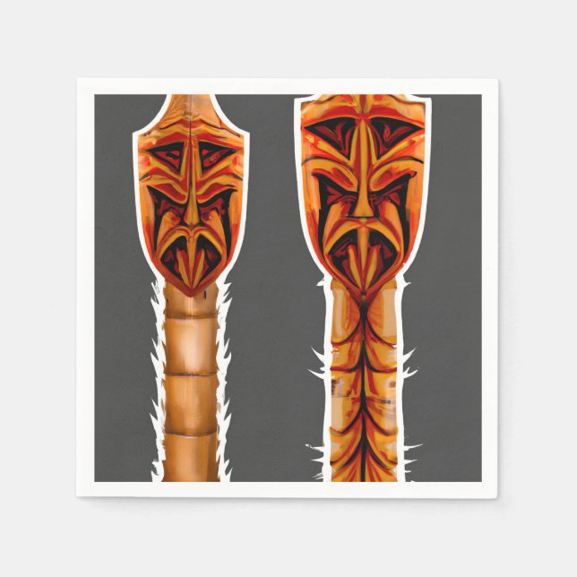 Servilleta De Papel Tiki exótico (Anverso)