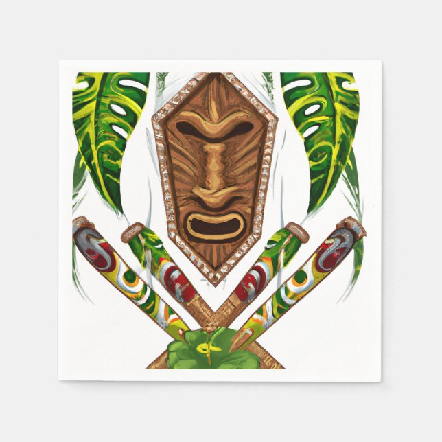 Servilleta De Papel Tiki exótico (Anverso)