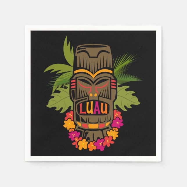 Servilleta De Papel Tiki Luau (Anverso)