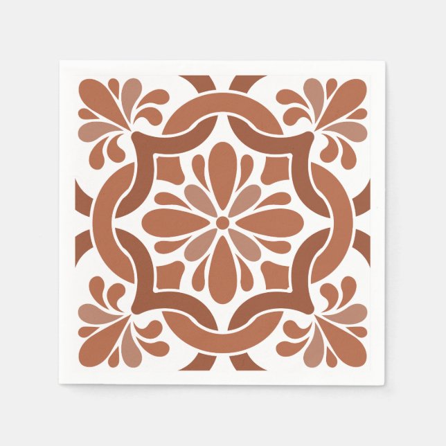 Servilleta De Papel Tile Boda Tile Rústico Toscana Tableware (Anverso)