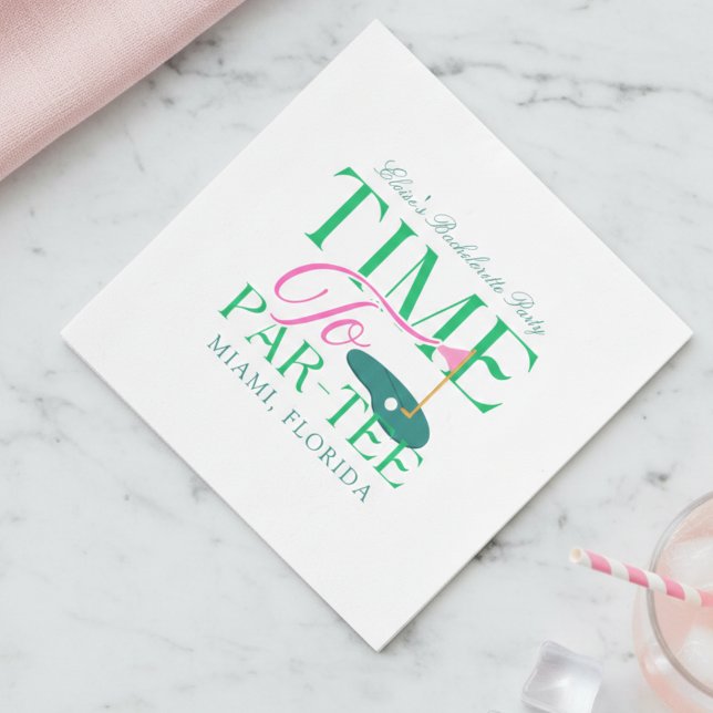 Servilleta De Papel Time to Par-Tee Golf Bachelorette (Time to Par-Tee Golf Bachelorette Napkins)