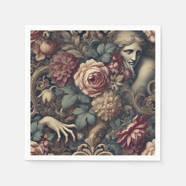 Servilleta De Papel Timelapsa - Pilar floral gótico (Anverso)