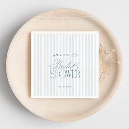 Servilleta De Papel Timeless Old Money Blue Stripes Bridal Shower