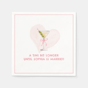 Servilleta De Papel Tini bit más de ducha de novia Bow Trendy Martini