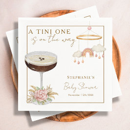 Servilleta De Papel Tini One Pink Espresso Martini Girl Baby Shower
