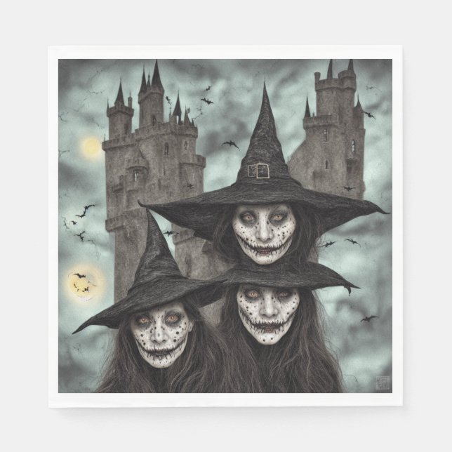 Servilleta De Papel Tinieblas Y Castillo - Papel Ropa De Almuerzo (Anverso)