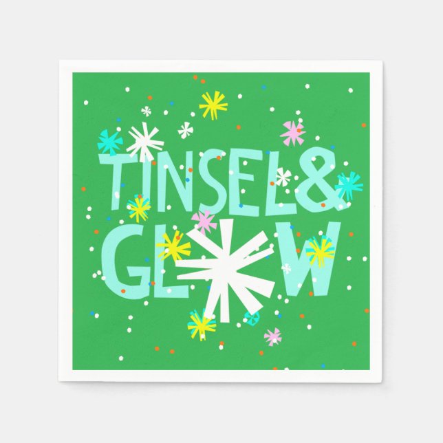 Servilleta De Papel Tinsel y Glow (Anverso)