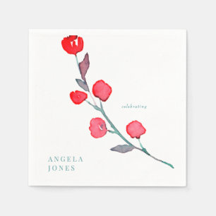 Servilleta De Papel Tinte de Acuarela Colorida para Despedida de Solte