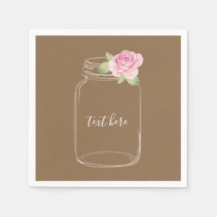 Servilleta De Papel tinte de albañilería Flor, floral bohemia