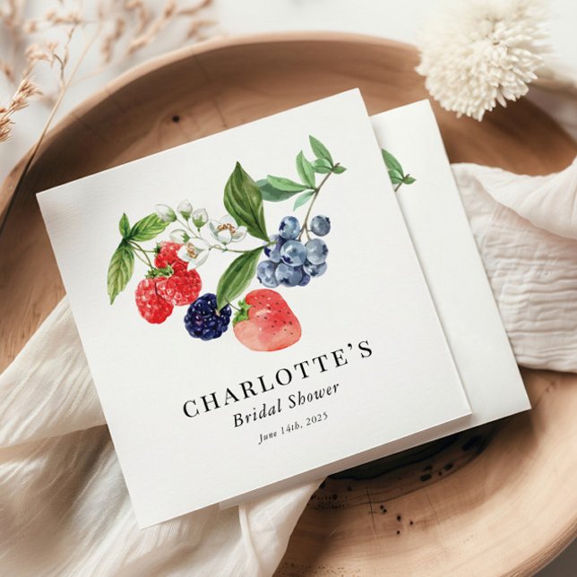 Servilleta De Papel Tinte de Baño Nupcial de Acuarela Roja y Azul Dulc (Subido por el creador)