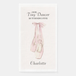 Servilleta De Papel Tiny Dancer Ballerina Pink Girls Birthday