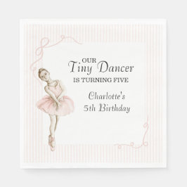 Servilleta De Papel Tiny Dancer Ballerina Pink Girls Birthday