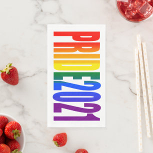 Servilleta De Papel Tipografía con bandera arco iris Orgullo gay LGBTQ