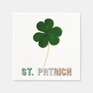 Servilleta De Papel Tipografía de Irlanda de St. Patrick Shamrock